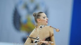 Melitina Staniouta Clubs  GP Moscow 2014 [upl. by Alleon814]