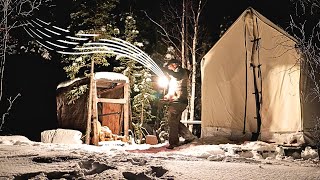 Winter Hits the Tent And a Bear Rips it Up [upl. by Ahseyi]