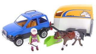 Playmobil SUV with Horse Trailer review 5223 [upl. by Llabmik]