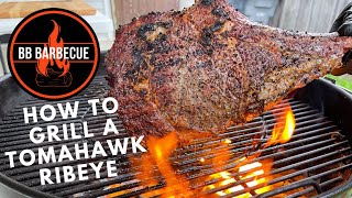 How to Grill a Tomahawk Steak on a Weber Kettle [upl. by Aianat17]