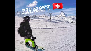 Zermatt  Snowboarding at Swiss Alps 🇨🇭 [upl. by Quiteria]