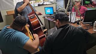 Manny Tololoche playing Skokie Polka live on KEDA Radio Jalapeño [upl. by Enram]