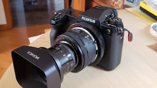 Fujifilm GFX 100S 4K Video  Kinoptik 75mm  Steelsring EF GFX PRO [upl. by Ayotas]