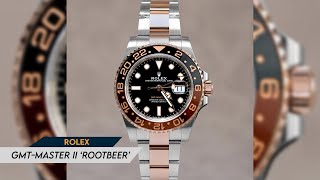 Rolex GMT II Two Tone Rose Gold Rootbeer 40mm [upl. by Tiebold]