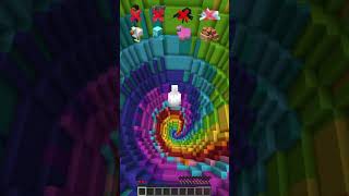 Rainbow Dropper vs Falling Mobs meme minecraft shorts [upl. by Egroej]