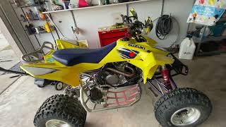 Suzuki LTR 450 Review and start up with a few revs [upl. by Dnalyram]