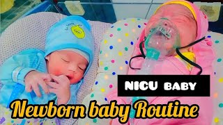 Newborn baby Routine  NICU baby care After Birth baby in nursery [upl. by Amada]