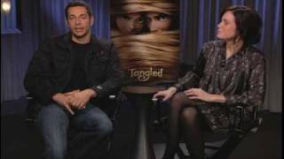 Tangled  Mandy Moore amp Zachary Levi Interview [upl. by Nylissej]