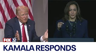 Kamala Harris responds to Trumps comments at NABJ Convention in Chicago [upl. by Aisayn]