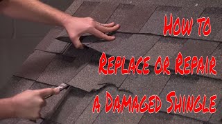 How to Replace or Repair a Damaged Shingle by RoofingIntelligencecom [upl. by Engel]