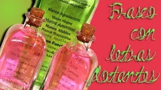 Frasco con Letras Flotantes  DIY  Floating Letters Jar eng sub [upl. by Ylrehc]