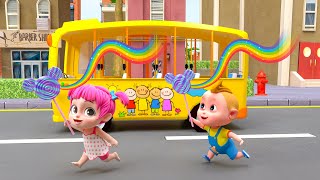 Ten Little Buses Song  Wheels on the Bus Song  Nursery Rhymes amp Kids Songs [upl. by Isadore830]