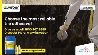 Best epoxy tile adhesive  Weber Epoxy Adhesive [upl. by Bernetta]