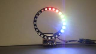 WS2812B LED Ring ATTINY85 8MHz int osc BASCOM AVR [upl. by Dorion]