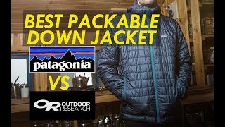 Best LIGHTWEIGHT Packable Down Jacket Patagonia Outdoor Research REVIEW Nanopuff [upl. by Frankhouse]