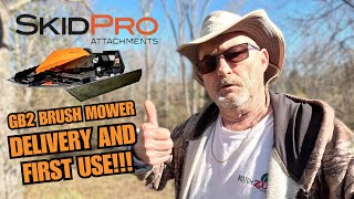 Skid Pro Brush Mower Delivery And First Use [upl. by Enilamme]