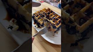 Chocolate waffle 🧇 waffle foodvlog recipe foodie shortsfeed youtubeshorts foryou trending [upl. by Awuhsoj]