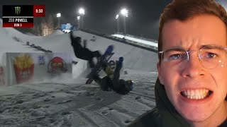 A Skier Reacts To SNOWBOARD KNUCKLE HUCK  X Games Aspen 2022 [upl. by Ydnac]