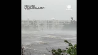 Storm Surge from Hurricane Milton Inundates Florida Coast [upl. by Terrene]