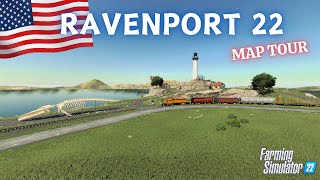 quotRAVENPORT 22quot FS22 Map TourReview  New Mod Map  Farming Simulator 22  PS5 [upl. by Haelahk433]