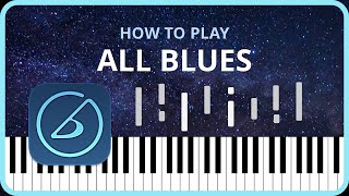 All Blues  Miles Davis easy jazz piano tutorial [upl. by Nyrem574]