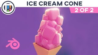 Blender 28 Tutorial How to make an Ice Cream Cone 2 of 2 [upl. by Notgnihsaw]