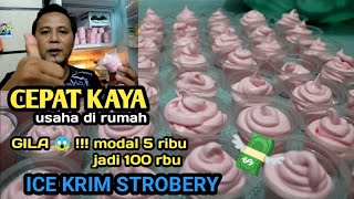 IDE BISNIS PALING GILA  CARA MEMBUAT ICE KRIM HOMADE [upl. by Dirfliw]