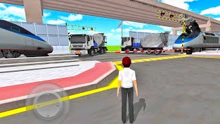 All New Cement Truck Lot Vs Train  3d Driving Class game play video  Car Game gameplay cargame [upl. by Adyahs]