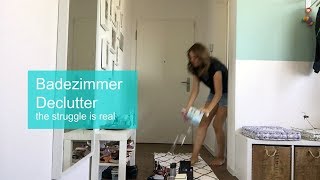 BADEZIMMER DECLUTTER ausmisten KonMariMethode Vlog [upl. by Adnohsad]