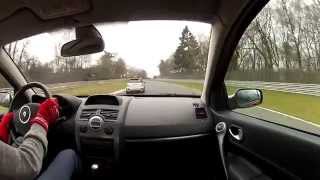 Megane RS 225 vs Mini R56 JCW  Nordschleife 23032014 [upl. by Pasahow]