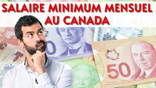 CANADA  SALAIRE MINIMUM MENSUEL en 2023 [upl. by Cavanaugh284]