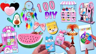 100 DIY  EASY LIFE HACKS AND DIY PROJECTS  School Supplies  Room Decor and more [upl. by Robbyn]