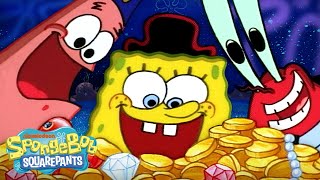 SpongeBobs BIGGEST Treasure Hunts Ever 🏴‍☠️  40 Minute Compilation  SpongeBob [upl. by Januarius21]