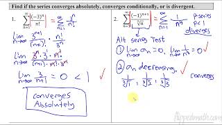 Calculus BC – 109 Determining Absolute or Conditional Convergence [upl. by Akfir441]