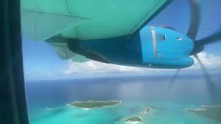 Bahamasair  ATR 42 600  Nassau  Exuma  C6BFS  Full Flight [upl. by Ardnossac324]