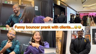 Funny Bouncer prank with clients…😅😅😅youtubevideos viralvideo tamupeleygurung4412 [upl. by Ateloj]