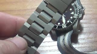 Helson Shark Diver 38 mm Titanium Full Review [upl. by Yrffoeg]