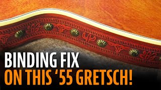 Binding repair on a 55 Gretsch Roundup [upl. by Ientruoc981]