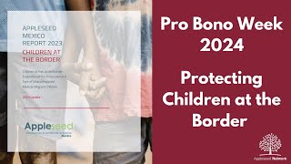 Pro Bono Week Spotlight Law Firms Partner with Appleseed to Protect Children at the Border [upl. by Ardisj46]