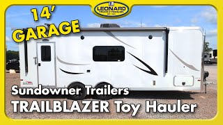 TOY HAULER w 14 GARAGE  Sundowner Trailers TRAIL BLAZER Toy Hauler [upl. by Alaster]