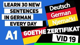 30 neue Sätze jeden Tag auf Deutsch  30 new sentences every day in German Vid 19  Learn German [upl. by Settera]