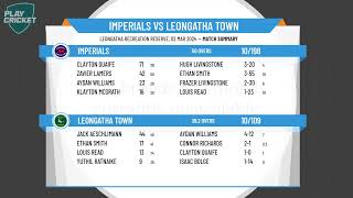 Leongatha amp District Cricket Association  Under 17s  Semi Final 1  Imperials v Leongatha Town [upl. by Arekahs]