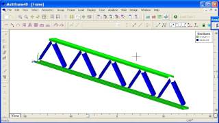 MAXSURF Multiframe  2D Truss Analysis [upl. by Alford]