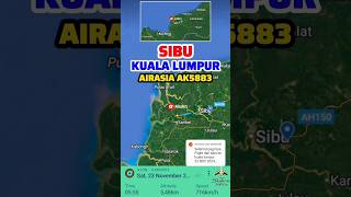 Sibu to Kuala Lumpur Flight Route AirAsia AK5883 23112024 fyp aviation travel shorts [upl. by Lerud]