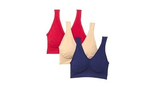 Rhonda Shear Cotton Ahh Bra 3pack with Removable Pads [upl. by Glyn]