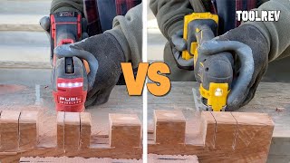 Milwaukee M18 FUEL vs DeWalt DCS356 Oscillating MultiTool BATTLE [upl. by Uund639]