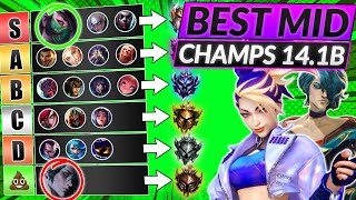 NEW MID LANE Champions TIER LIST for 141  LoL Season 14 Meta Guid [upl. by Eirahcaz621]