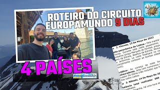 ROTEIRO DE 9 DIAS E 4 PAÍSES NA EUROPA  Circuito CVC [upl. by Lihas]