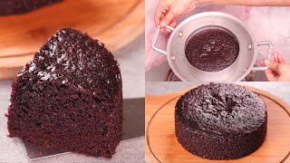 EGGLESS CHOCOLATE CAKE  WITHOUT OVEN  SUPER MOIST CHOCOLATE EGGLESS CAKE  BASIC CHOCOLATE CAKE [upl. by Nie]