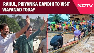 Wayanad Landslides  Rahul Gandhi Priyanka Gandhi To Visit Wayanad Today [upl. by Nagrom]